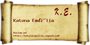 Katona Emília névjegykártya