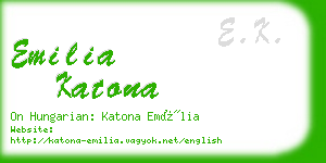 emilia katona business card